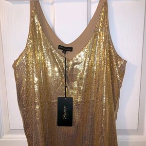 Gold Sequin Tank, New with tags!